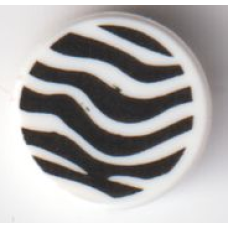 LEGO csempe 1×1 kerek zebra csíkos mintával, fehér (77485)