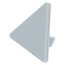 LEGO útjelző tábla 2×2 háromszög alakú fogóval, világosszürke (65676)