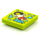 LEGO csempe 2×2 táncoló lány és buborék mintával (Vidiyo BeatBit album), lime (3068bpb1560)