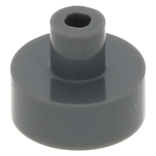 LEGO csempe 1×1 kerek fogóval, sötétszürke (20482)
