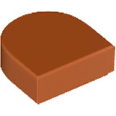 LEGO csempe 1×1 ovális félkör, sötét narancssárga (24246)