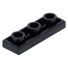 LEGO csempe 1×3 alul 3 bütyökkel, fekete (35459)