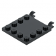 LEGO csempe 4×4 2 db fogóval szélein bütykökkel, fekete (66252)