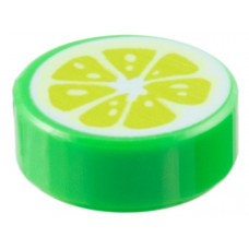 LEGO csempe 1×1 kerek félbevágott lime mintával, világoszöld (103348) --- Debrecenben raktáron!