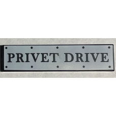LEGO csempe 1×4 utcatábla 'PRIVET DRIVE' felirat mintával (Harry Potter), fekete (78122)