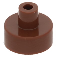 LEGO csempe 1x1 kerek fogóval, vörösesbarna (20482)