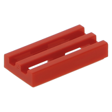 LEGO csempe 1×2 rácsozott, piros (2412)