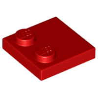 LEGO csempe 2×2 tetején 2 db bütyökkel, piros (33909)
