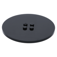 LEGO csempe kerek 8×8 tetején 4 db bütyökkel, fekete (6177)