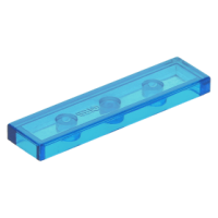 LEGO csempe 1×4, átlátszó sötétkék (2431)