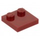 LEGO csempe 2×2 tetején 2 db bütyökkel, sötétpiros (33909)