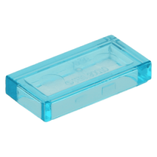LEGO csempe 1x2, átlátszó világoskék (3069)