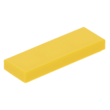 LEGO csempe 1×3, sárga (63864)