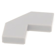 LEGO csempe 2×2 sarok csapott sarokkal, világosszürke (27263)