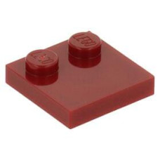 LEGO csempe 2×2 tetején 2 db bütyökkel, sötétpiros (33909)