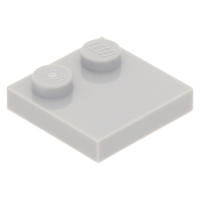 LEGO csempe 2x2 tetején 2 db bütyökkel, világosszürke (33909)