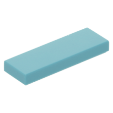 LEGO csempe 1x3, közép azúrkék (63864)