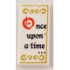 LEGO csempe 1×2 'Once upon a time...' felirat mintával, fehér (27356)