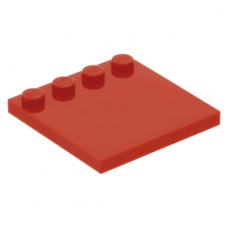LEGO csempe 4×4 egyik szélén 4 bütyökkel, piros (6179)