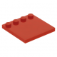 LEGO csempe 4×4 egyik szélén 4 bütyökkel, piros (6179)