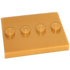 LEGO csempe 4 bütyökkel 3×4, gyöngyház arany (88646)