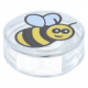 LEGO csempe 1×1 kerek méh/méhecske mintával, átlátszó (79139)