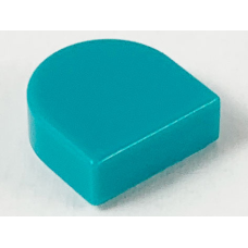 LEGO csempe 1×1 ovális félkör, sötét türkizkék (24246)