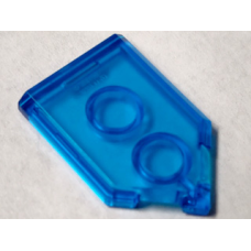LEGO csempe 2×3 ötszög alakú, átlátszó sötétkék (22385)