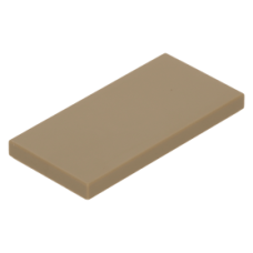 LEGO csempe 2×4, sötét sárgásbarna (87079)