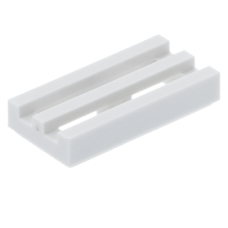 LEGO csempe 1x2 rácsozott, fehér (2412b)