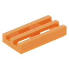 LEGO csempe 1×2 rácsozott, narancssárga (2412)