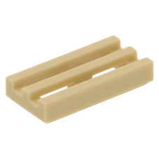 LEGO csempe 1×2 rácsozott, sárgásbarna (2412)