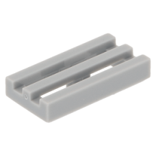 LEGO csempe 1×2 rácsozott, világosszürke (2412)