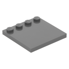 LEGO csempe 4×4 egyik szélén 4 bütyökkel, sötétszürke (6179)