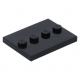 LEGO csempe 4 bütyökkel 3×4, fekete (88646)