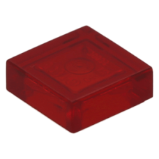 LEGO csempe 1x1, átlátszó piros (3070b)
