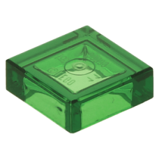 LEGO csempe 1×1, átlátszó zöld (3070b)