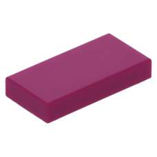 LEGO csempe 1×2, bíborvörös (3069b)