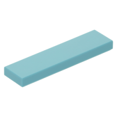 LEGO csempe 1×4, közép azúrkék (2431)
