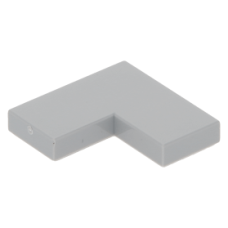 LEGO csempe 2×2 sarok, világosszürke (14719)