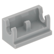 LEGO kocka csuklós elem alapja (zsanér) 1×2, világosszürke (3937)
