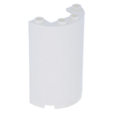 LEGO henger fél (ívelt fal elem) 2×4×5 1×2-es kivágással, fehér (85941)