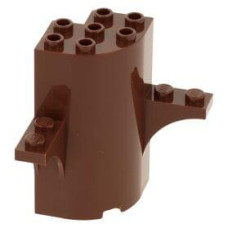 LEGO henger fél (ívelt fal elem) 3x3x5 oldalán 2 db boltívvel, vörösesbarna (60373)