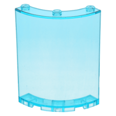 LEGO henger negyed (ívelt fal elem) 4×4×6, átlátszó világoskék (30562)