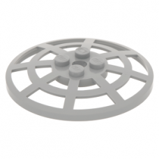 LEGO tál fordított 6x6 hálós, világosszürke (4285)