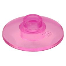 LEGO tál fordított 2x2, átlátszó sötét rózsaszínű (4740)