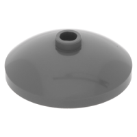 LEGO tál fordított 3x3, sötétszürke (43898)