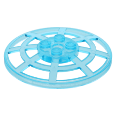 LEGO tál fordított 6x6 hálós, átlátszó világoskék (4285)