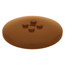 LEGO tál fordított 6x6, sötét narancssárga (44375)