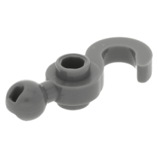 LEGO kampó 1×3 gömb csatlakozóval, sötétszürke (30395)